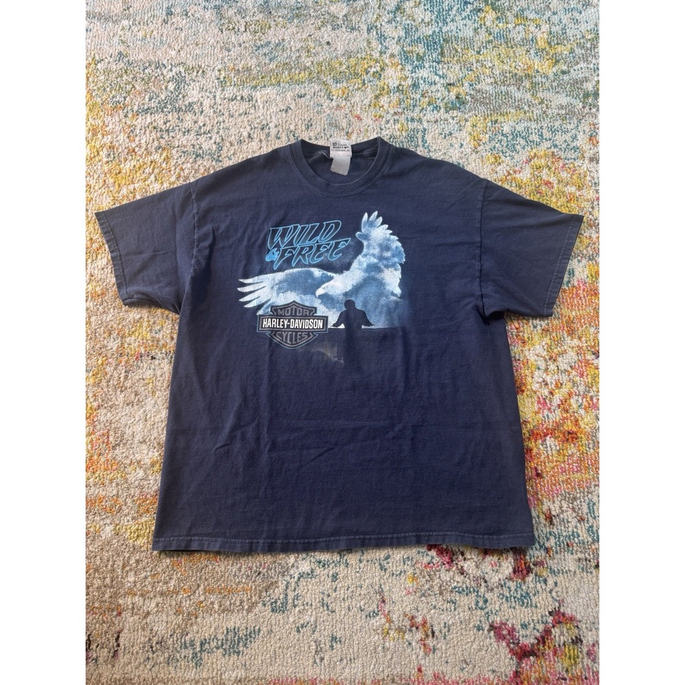 VINTAGE Y2K Harley Davidson T Shirt Adult XL‎ Wild And Free Yuma Arizona